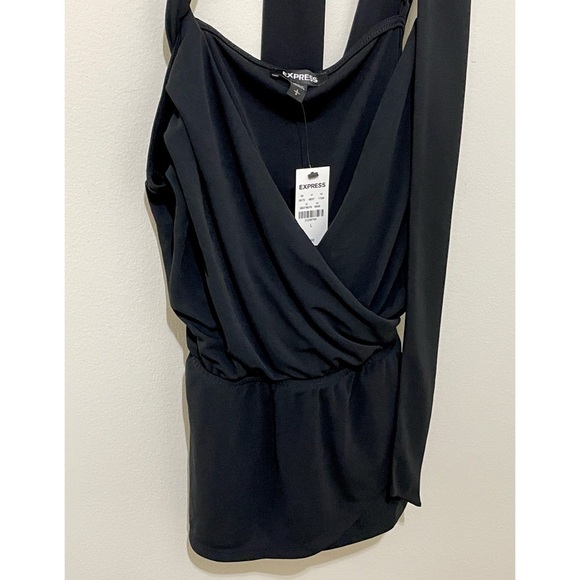 NWT Express Black Halter Top Tie belt, Size Medium - Picture 2 of 6